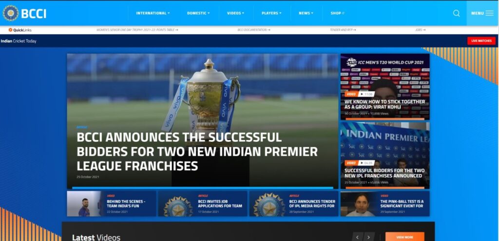 बीसीसीआय | Top Indian sports website